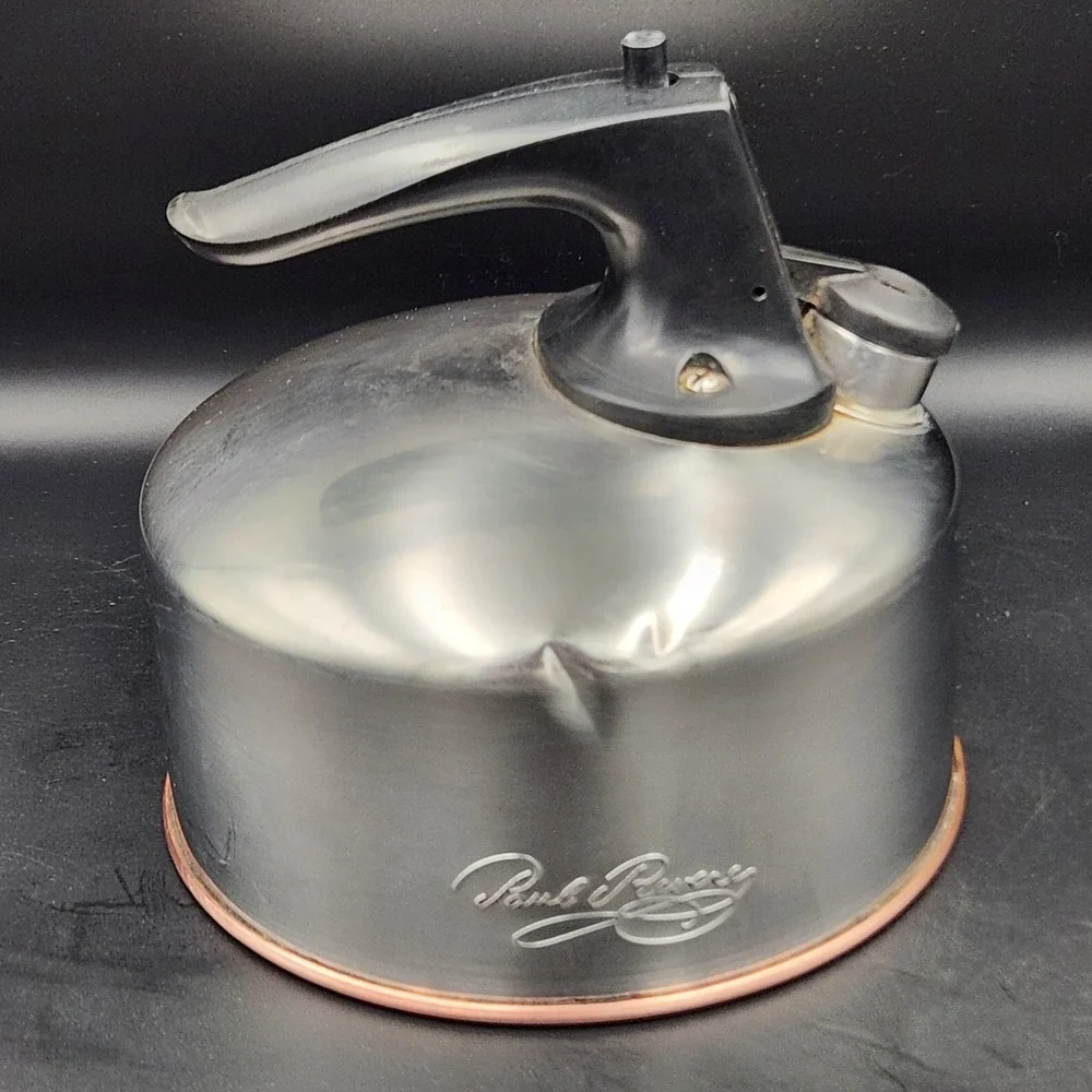 Revere Ware Korea 1 Qt Whistling Tea Kettle Copper Bottom Paul Revere Style